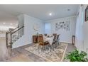 Cozy dining room with elegant furniture, perfect for Gathering gatherings at 120 Loon Dr, Summerville, SC 29483