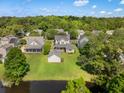 An aerial view showcases the property's location near lush greenery and a peaceful waterway at 3426 Acorn Drop Ln, Johns Island, SC 29455