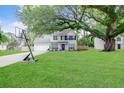 Traditional two-story home with an expansive green lawn, mature trees, and a basketball hoop on driveway at 709 Black Oak Blvd, Summerville, SC 29485