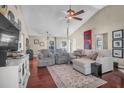 Comfortable living room featuring hardwood floors, neutral colors, and ample seating at 1287 Chatfield St, Mount Pleasant, SC 29464