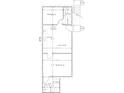 Detailed floorplan showcasing the layout, dimensions, and relationship between the bedrooms, kitchen, and living room at 19 Smith St # C, Charleston, SC 29401