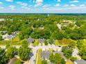 Expansive aerial shot capturing a neighborhood surrounded by lush greenery and a serene pond at 207 Allen Richard Ct # B, Moncks Corner, SC 29461