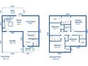 Detailed floor plan showcasing the layout of the first and second floors with labeled rooms at 716 Mcroy St, Moncks Corner, SC 29461
