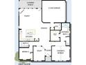 First floor plan featuring a kitchen, living room, dining area, bedrooms, bathrooms, and a two-car garage at 340 Trailmore Ln, Summerville, SC 29486