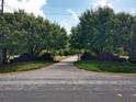 Elegant gated entrance with brick pillars and mature trees lining the driveway at 351 Duncan Chapel Rd, Harleyville, SC 29448