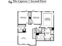 This floorplan shows three bedrooms, two bathrooms, laundry, a loft, and the primary bedroom with walk-in closet at 114 Shingle Oak Dr, Moncks Corner, SC 29461