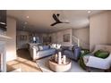 Comfortable living room with a plush gray sofa, stylish accents, and an open layout for seamless entertaining at 409 Oak Hammock Ct # 50, Johns Island, SC 29455