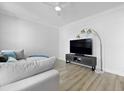 Bright living room featuring modern furnishings and a stylish floor lamp at 133 Headwater Dr, Summerville, SC 29486