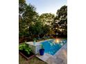 Backyard pool with manicured landscaping, creating a serene outdoor oasis at 1145 Bellwood Rd, Charleston, SC 29412