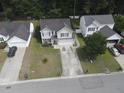 Aerial view of a residential neighborhood, showcasing the well-manicured lawns and tree-lined streets at 125 Towering Pine Dr, Ladson, SC 29456