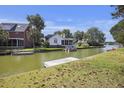 Picturesque waterfront view with boats docked near beautifully landscaped homes and sunny skies at 1280 Waterfront Dr, Mount Pleasant, SC 29464