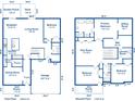 Detailed floor plan showcasing the layout of the first and second floors at 2234 Mother Of Pearl Dr, Mount Pleasant, SC 29466