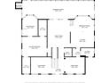 Home floorplan showing dimensions of the Primary bedroom, kitchen, living room, and more at 8970 Palmetto Rd, Edisto Island, SC 29438