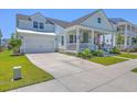 Exterior elevation of a beautiful single-Gathering home with an attached garage and well-manicured lawn at 1787 Timmons St, Mount Pleasant, SC 29466