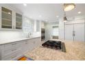 Modern kitchen featuring a marble island with gas range and stainless steel appliances at 2363 Palmer Creek Bnd, Charleston, SC 29412