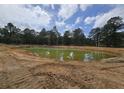 Scenic pond surrounded by freshly graded earth, showcasing the property's natural landscape at 934 Tiger Loop, Saint Stephen, SC 29479