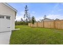Spacious backyard with lush green grass and a wooden fence, offering privacy and outdoor enjoyment at 198 Winding Branch Dr, Summerville, SC 29486