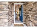 Front door with stone surround opening to a view of the home's living area at 3873 Hanoverian Dr, Mount Pleasant, SC 29429