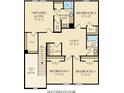 Layout of the second floor of the home showing the Owner's Suite, bedrooms, bathrooms, and loft at 112 Moscato Ln, Summerville, SC 29485