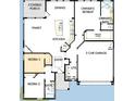 Detailed floor plan showcasing three bedrooms, two bathrooms, open kitchen, a two-car garage, and a Gathering room at 330 Trailmore Ln, Summerville, SC 29486
