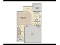 Detailed first-floor floor plan showcasing an open-concept layout and integrated kitchen and Gathering room at 1343 Discovery Dr, Ladson, SC 29456