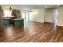 Spacious open concept kitchen with wood floors and stainless steel appliances at 2 Clarksville Ln, Goose Creek, SC 29445