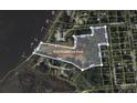 An aerial view of the property highlighting its proximity to Fort Pemberton Park at 218 Yates Ave, Charleston, SC 29412
