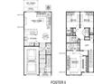 Foster II model floor plan featuring two floors with bedrooms, kitchen, and living area at 335 Bremerton Dr, Goose Creek, SC 29445