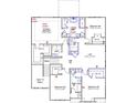 Upstairs floor plan features four bedrooms, three bathrooms, and a loft at 3429 Seaton Street, Summerville, SC 29486