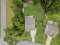 A nice aerial view of a home with a big backyard in a charming neighborhood at 125 Beam St, Huger, SC 29450