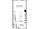 Detailed second-floor floorplan showcasing the kitchen, dining area, Gathering room, and powder room at 477 Caledon Ct, Johns Island, SC 29455