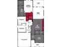 Detailed floor plan showcases the layout of bedrooms, bathrooms, kitchen, living spaces, and garage at 451 White Magnolia St, Moncks Corner, SC 29461