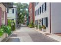 Charming neighborhood street view showcases beautiful homes with classic architecture and lush greenery at 8 & 8 1/2 Elliott St # 8 & 8 1/2, Charleston, SC 29401