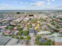 Aerial view of city with landmarks, retail, and residential areas identified at 259 E Bay St # 7C, Charleston, SC 29401