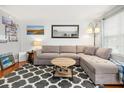 Comfortable living room featuring a large sofa, stylish rug, and ample natural light at 507 Stinson Dr # B3, Charleston, SC 29407