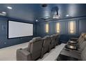 A spacious home theater with large screen, projector, and comfortable reclining seats for the perfect movie night at 2225 Black Oak Ct, Mount Pleasant, SC 29466