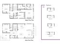 Floor plan of the home showing the main and upper floor plan, as well as Primary bathroom options at 1350 Lucinda St, Mount Pleasant, SC 29466