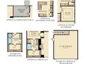 Floorplans of optional home features including a screened-in porch, gourmet kitchen, and alternate owner's bath at 177 Threaded Fern St, Summerville, SC 29485