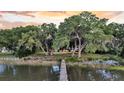 Beautiful waterfront home with a private dock surrounded by lush trees and serene waters at 1085 Harts Bluff Rd, Wadmalaw Island, SC 29487