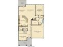 Layout of the first floor showing the kitchen, great room, Primary bedroom, garage, and other spaces at 179 Threaded Fern St, Summerville, SC 29485