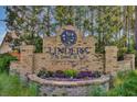 Attractive Lindera Preserve community sign with brickwork and floral accents at 493 Spanish Wells Rd, Summerville, SC 29486