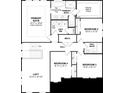 Detailed second-floor plan showcasing the primary suite, bedrooms, bathrooms, laundry, and loft at 2050 Mcguire Ln # 13, Hollywood, SC 29449