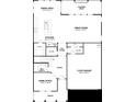 Detailed first-floor plan showing the layout of the kitchen, dining area, great room, and garage at 2050 Mcguire Ln # 13, Hollywood, SC 29449
