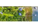 Overhead shot showcasing luxurious homes with private docks, surrounded by vibrant greenery and waterways at 2287 Shoreline Dr, Johns Island, SC 29455