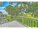 Spacious deck offering beautiful views of the green scenery beyond the trees at 638 Harbor Creek Pl # 19, Charleston, SC 29412