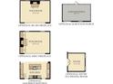 Floor plans showing alternate flex room, gourmet kitchen, study, and screened porch options at 175 Threaded Fern Lndg, Summerville, SC 29485