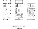 Layout of a two-story home including a garage, bedrooms, baths, and kitchen at 1086 Glenshaw St, North Charleston, SC 29405