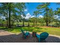 Inviting backyard with patio seating, perfect for enjoying outdoor relaxation by the edge of the tranquil yard at 1971 N North Creek Dr, Mount Pleasant, SC 29466