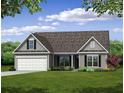 Inviting one-story home featuring neutral siding, a two-car garage, and a lush green lawn at 265 Huguenot Trl, Huger, SC 29450