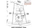 Detailed site plan showing lot dimensions, septic system, patio, and building footprint at 229 Huguenot Trl, Huger, SC 29450